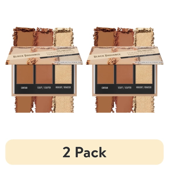 (2 pack) Black Radiance True Complexion Contour Palette Makeup - Light To Medium