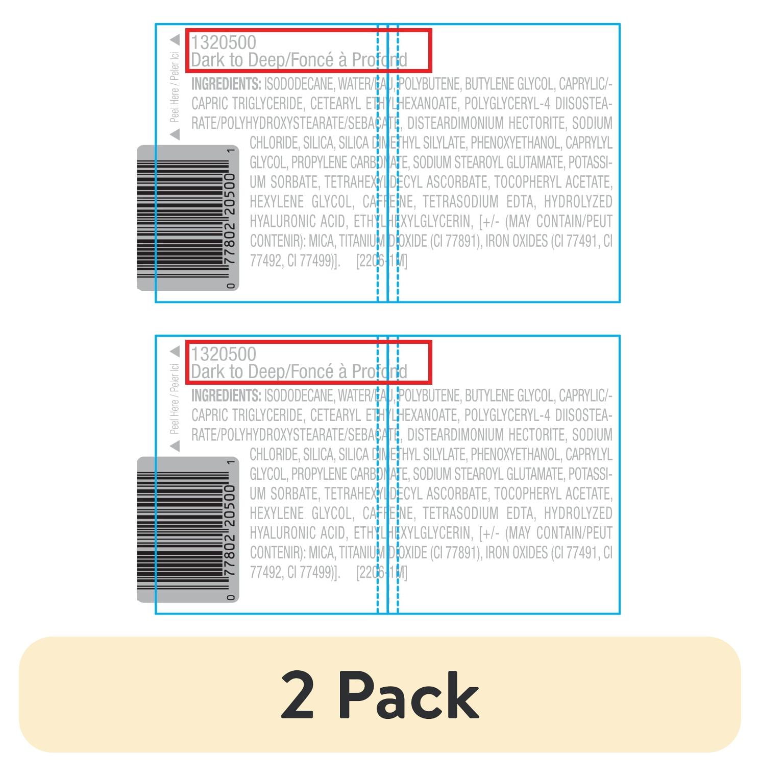 (2 pack) Black Radiance True Complexion Longwear Concealer Makeup - Dark To Deep
