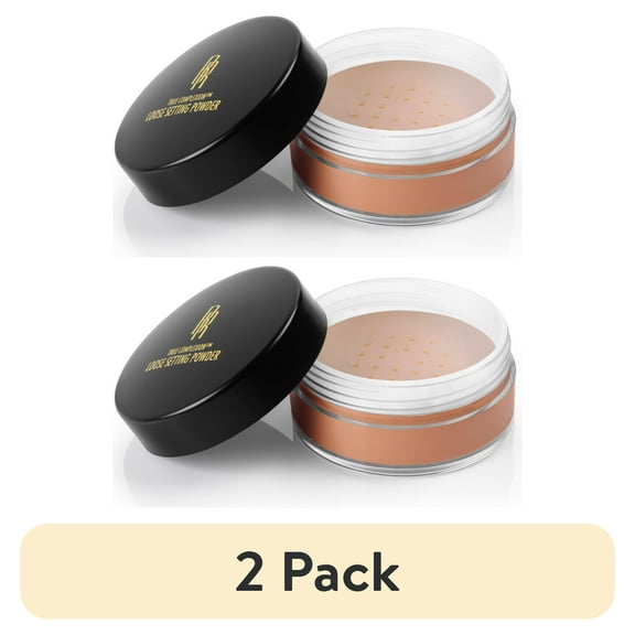 (2 pack) Black Radiance True Complexion Loose Setting Powder - Makeup Finishing Powder - Honeymoon