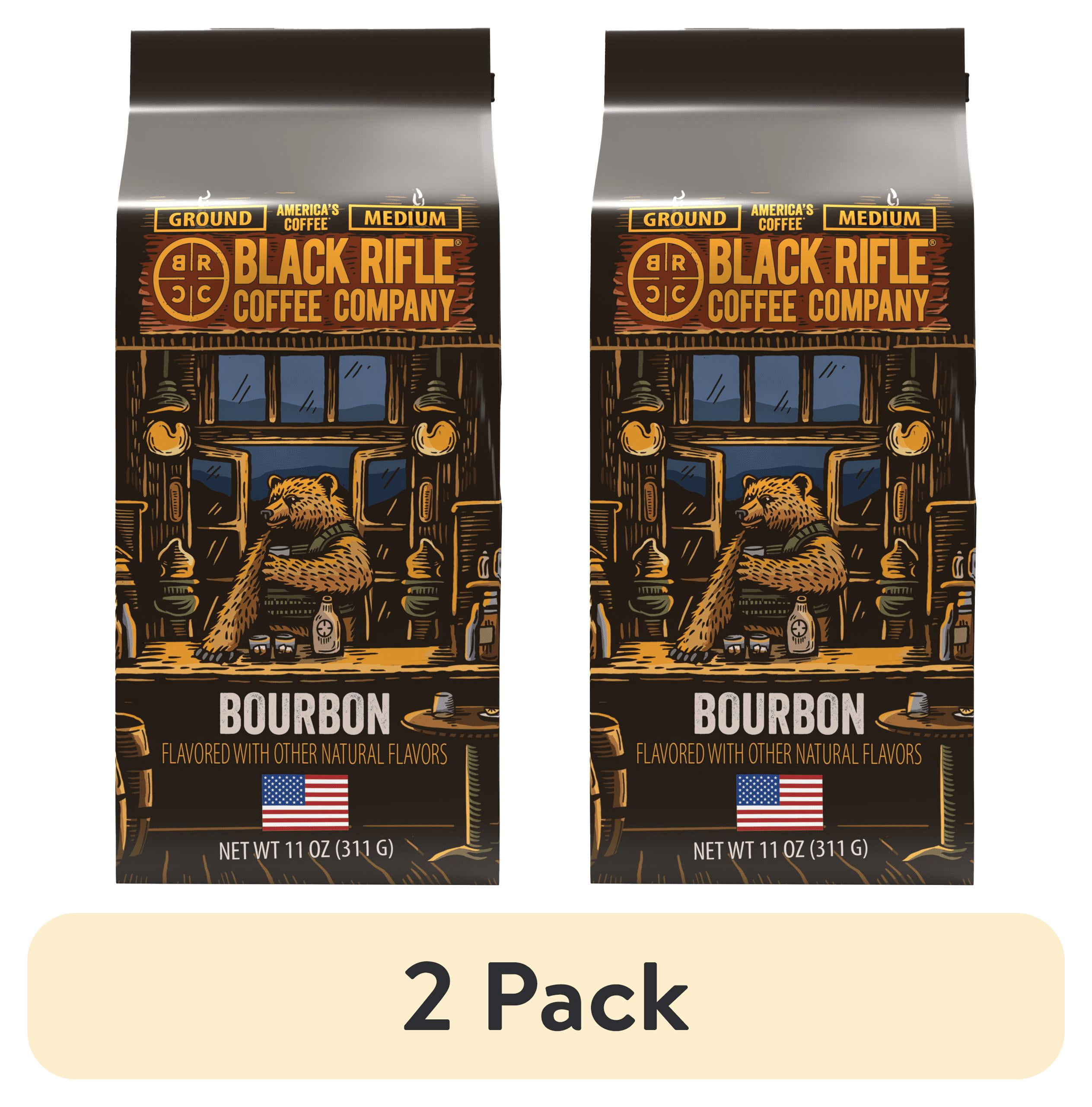 (2 pack) Black Rifle Coffee Bourbon, Medium Roast, Ground Coffee, 11oz