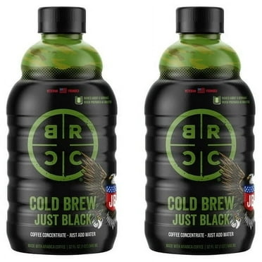 (2 pack) Black Rifle Coffee Company Just Black Cold Brew Iced Coffee Concentrate Drink for Instant Energy, 32 oz