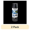 thumbnail image 1 of (2 pack) Black, Rust-Oleum American Accents 2X Ultra Cover, Semi-Gloss Spray Paint-327950, 12 oz, 1 of 10