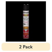 2 pack Black, Rust-Oleum Stops Rust Flat Turbo Protective Enamel Spray Paint-376298, 24 oz