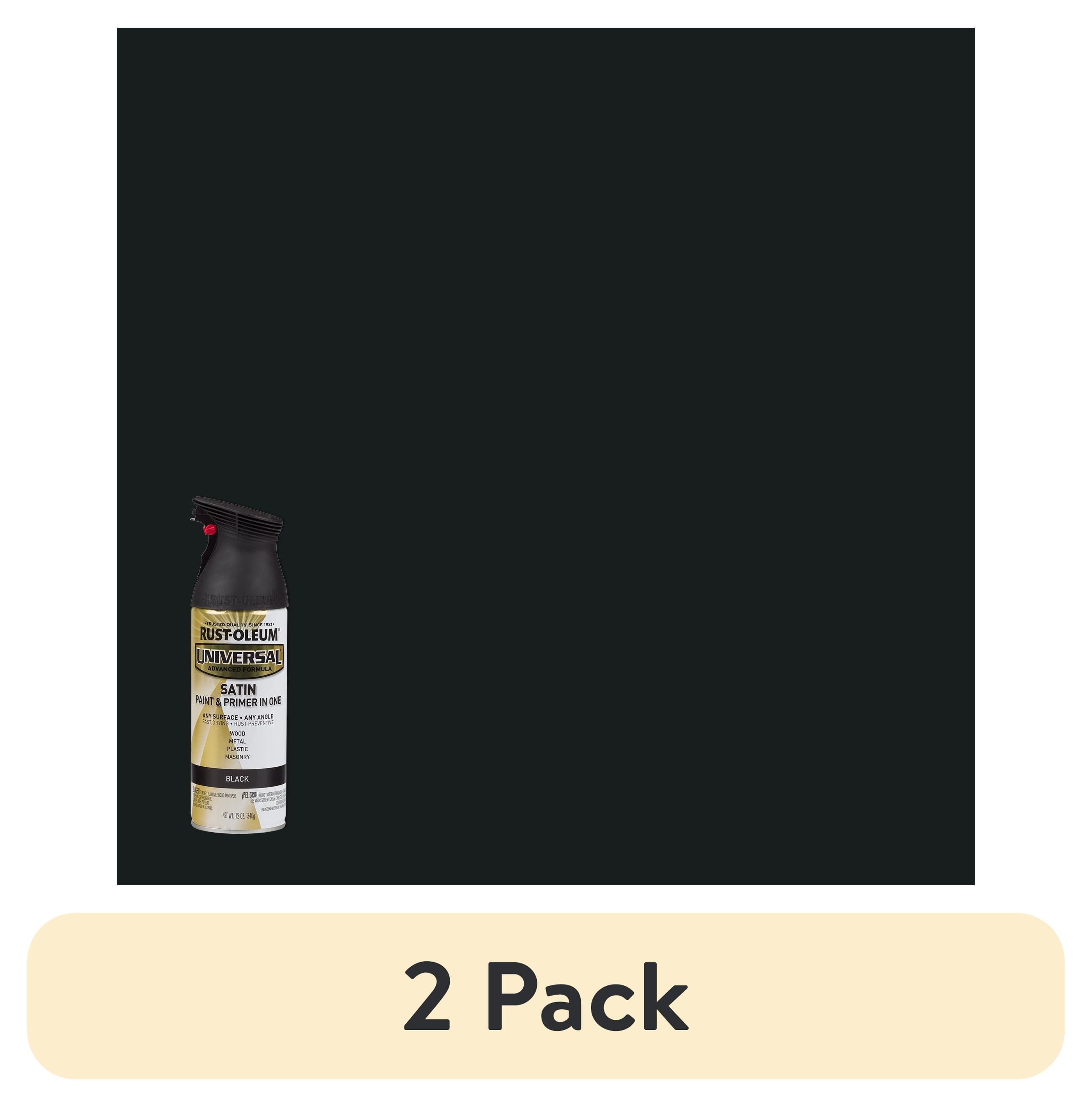 (2 pack) Black, Rust-Oleum Universal All Surface Interior/Exterior ...