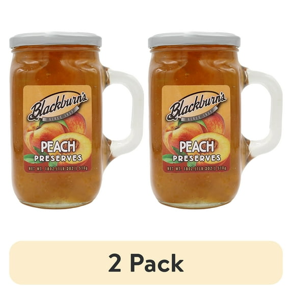 (2 pack) Blackburn's Peach Preserves - 18oz