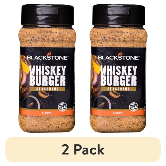 (2 pack) Blackstone Whiskey Burger Seasoning, 9.6 oz - Gluten-Free
