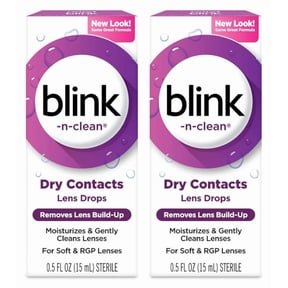 (2 pack) Blink-N-Clean Lens Drops for Any Soft Contact Lens, 0.5 FL OZ