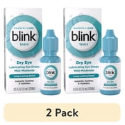 2 pack Blink Tears Lubricant Eye Drops for Mild to Moderate Dry Eye Relief & Symptoms, 0.5 floz