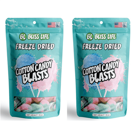 (2 pack) Bliss Life Freeze Dried Cotton Candy Blasts 1.5 oz