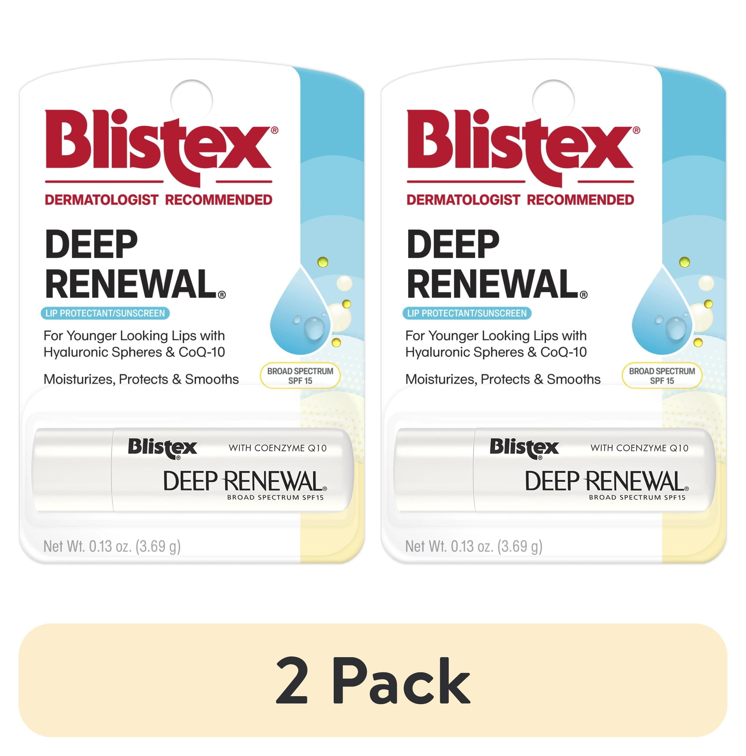 (2 pack) Blistex Deep Renewal Ani-Aging and Moisturizing Lip Balm with SPF 15