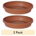 thumbnail image 1 of (2 pack) Bloem 4" Terra Round Plant Saucer, Lightweight UV-Resistant Resin Outdoor & Indoor Flower Pot Tray - Traditional Design and Durable for Garden and Home Décor - Fits 4-inch Planter Pots, Terra Cotta, 1 of 6