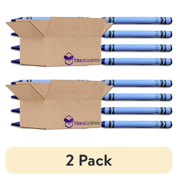 (2 pack) Blue Crayon Bulk Value Pack | Premium | 100 Count