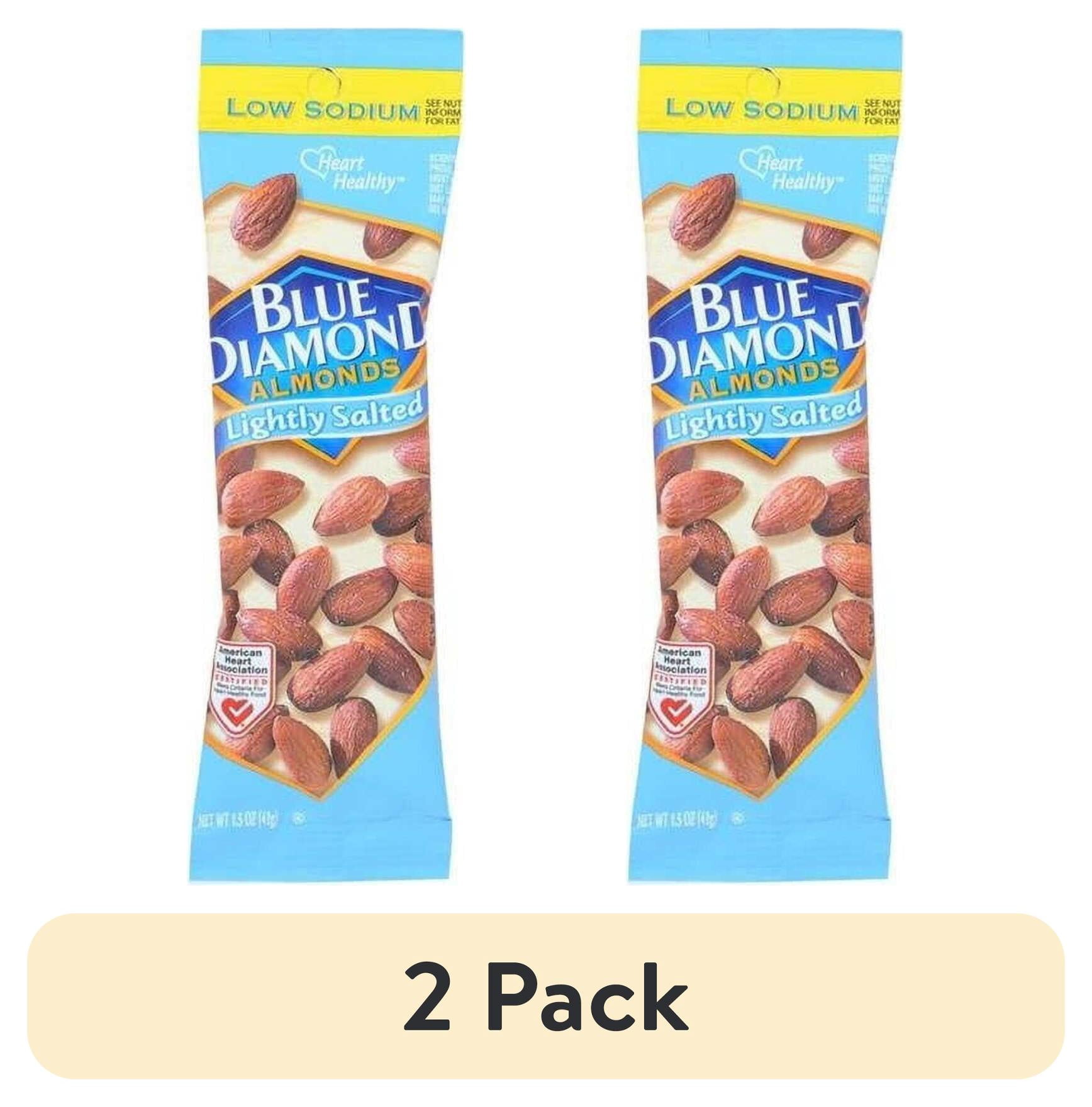 (2 pack) Blue Diamond Lightly Salted Almonds - Case Of 12 - 1.5 oz ...