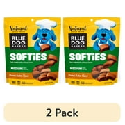(2 pack) Blue Dog Bakery Softies Peanut Butter Flavor Medium Biscuit Treats for Dogs, 16.2 oz. Bag