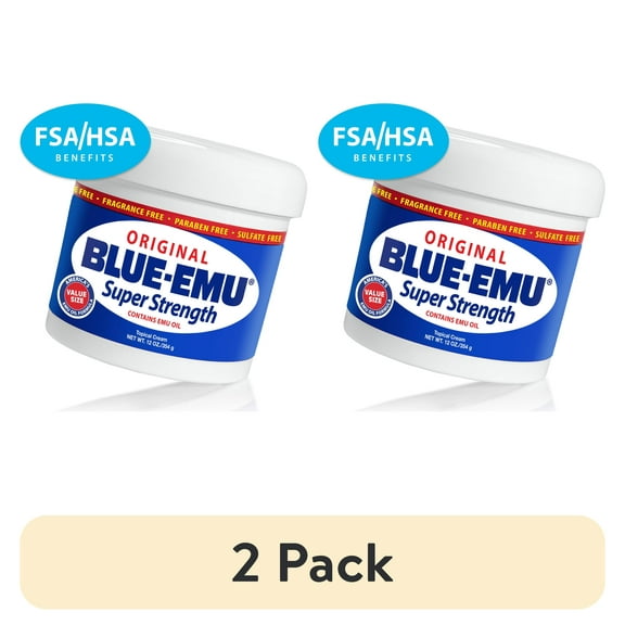 (2 pack) Blue-Emu Original Super Strength Topical Cream for Muscles and Joints, 12 oz