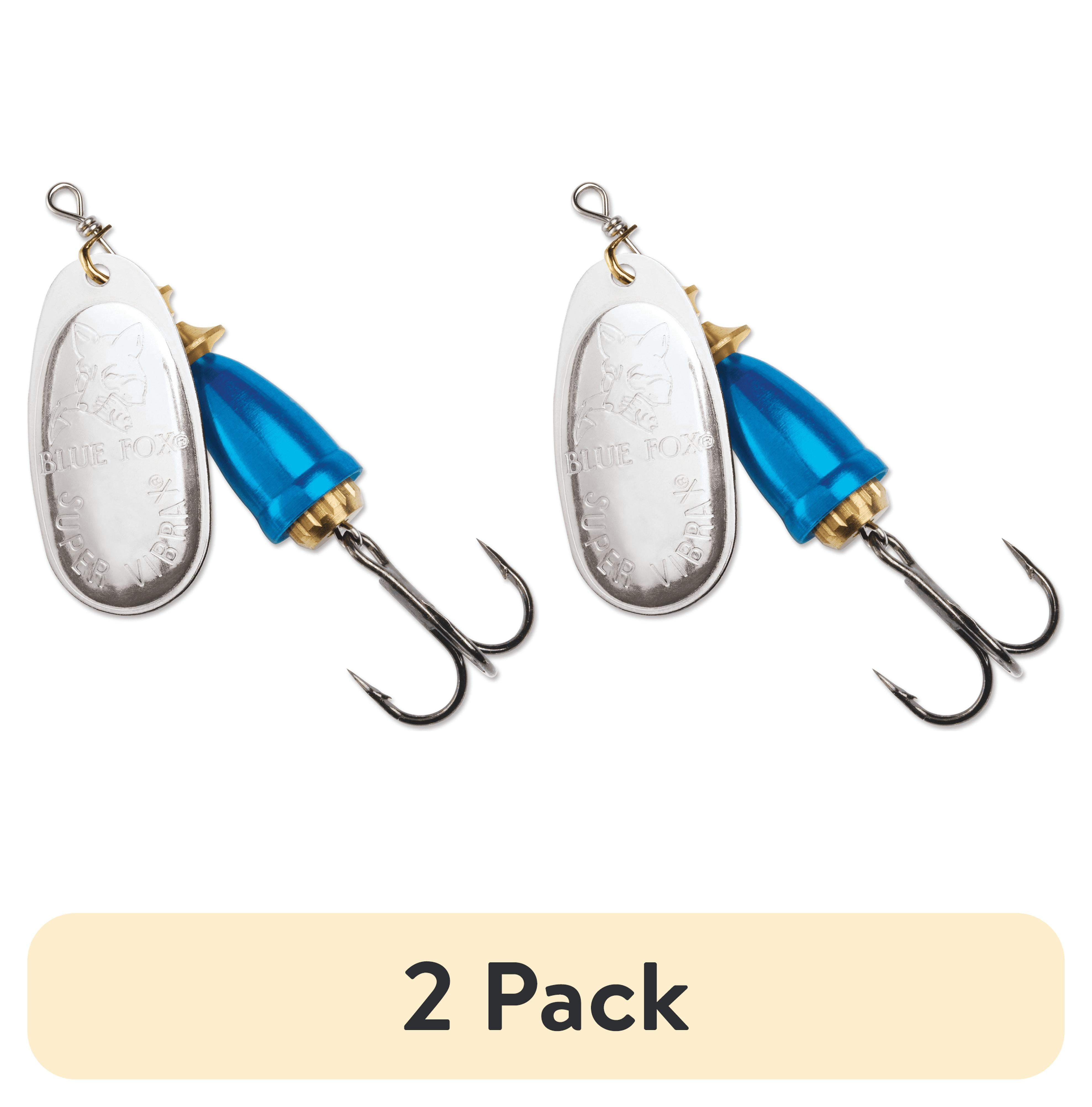 (2 pack) Blue Fox Classic Vibrax Size 4 3/8 oz Silver/Chrome Blue