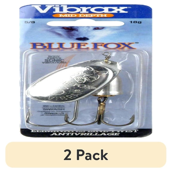 (2 pack) Blue Fox Classic Vibrax Size 0 Inline Spinner 7/64 oz Rainbow Trout