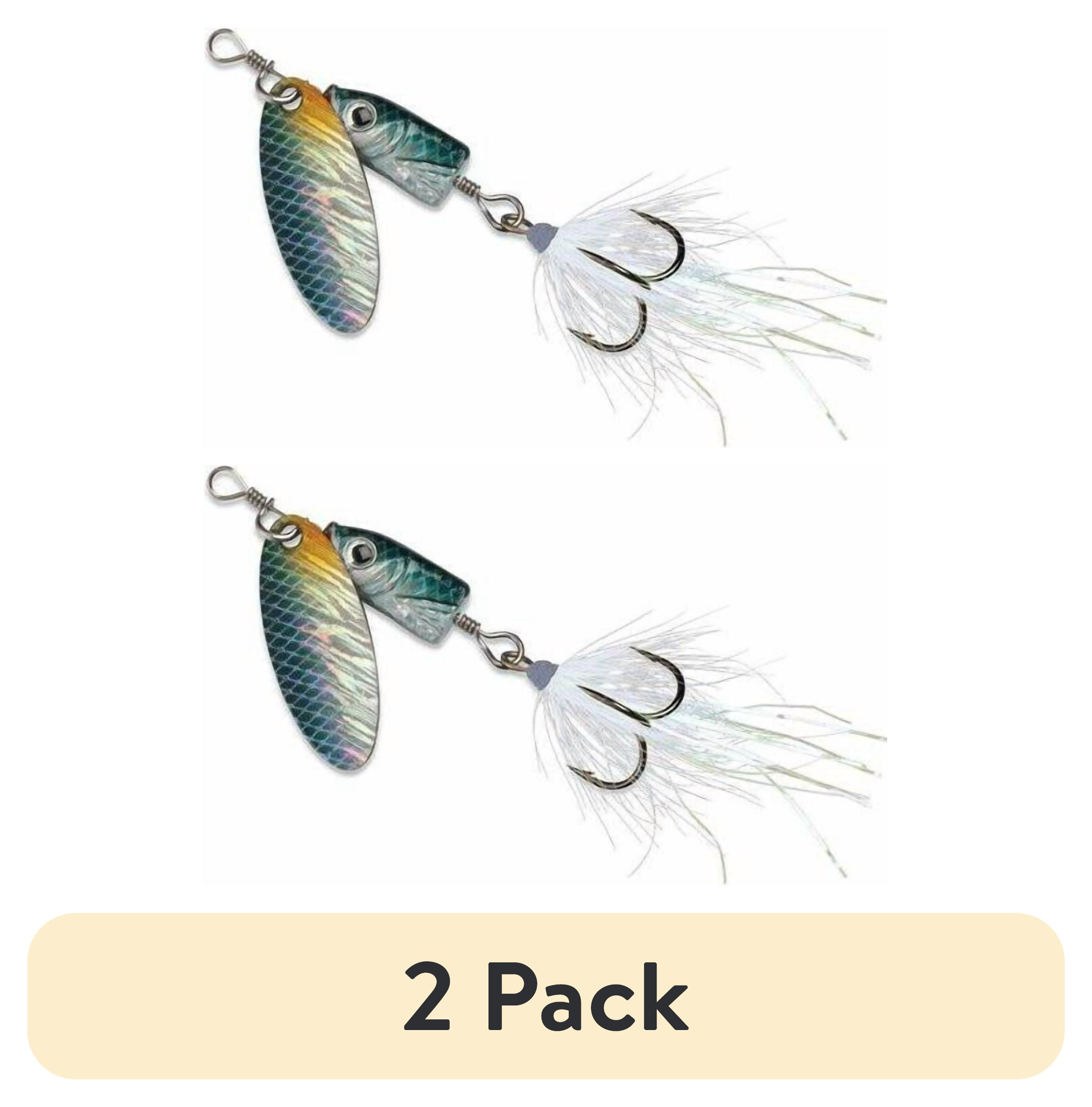 (2 pack) Blue Fox Classic Vibrax Size 3 Inline Spinner 1/4 oz Hot Pink/Flo Yellow Silver