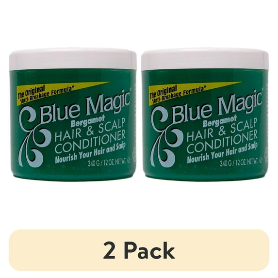 (2 pack) Blue Magic Bergamot Hair & Scalp Conditioner, 12 oz, Dry, Conditioning, Adult, Moisturizing