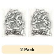 (2 pack) Blue Moon Beads Silver Metal Cord End Crimps for DIY Jewelry Making, 115 Pieces-Unisex, Adult