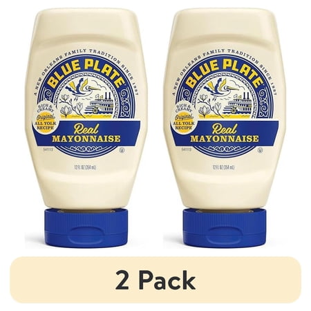 (2 pack) Blue Plate Mayonnaise, 12 fl oz Squeeze Bottle
