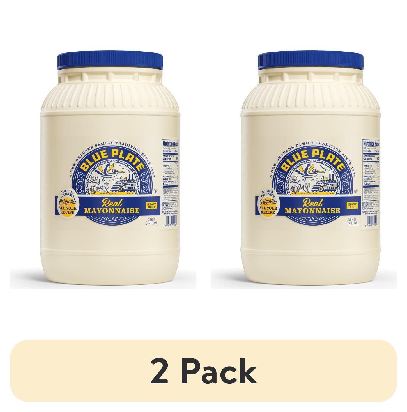 (2 pack) Blue Plate Real Mayonnaise, 128 fl oz Plastic Jar