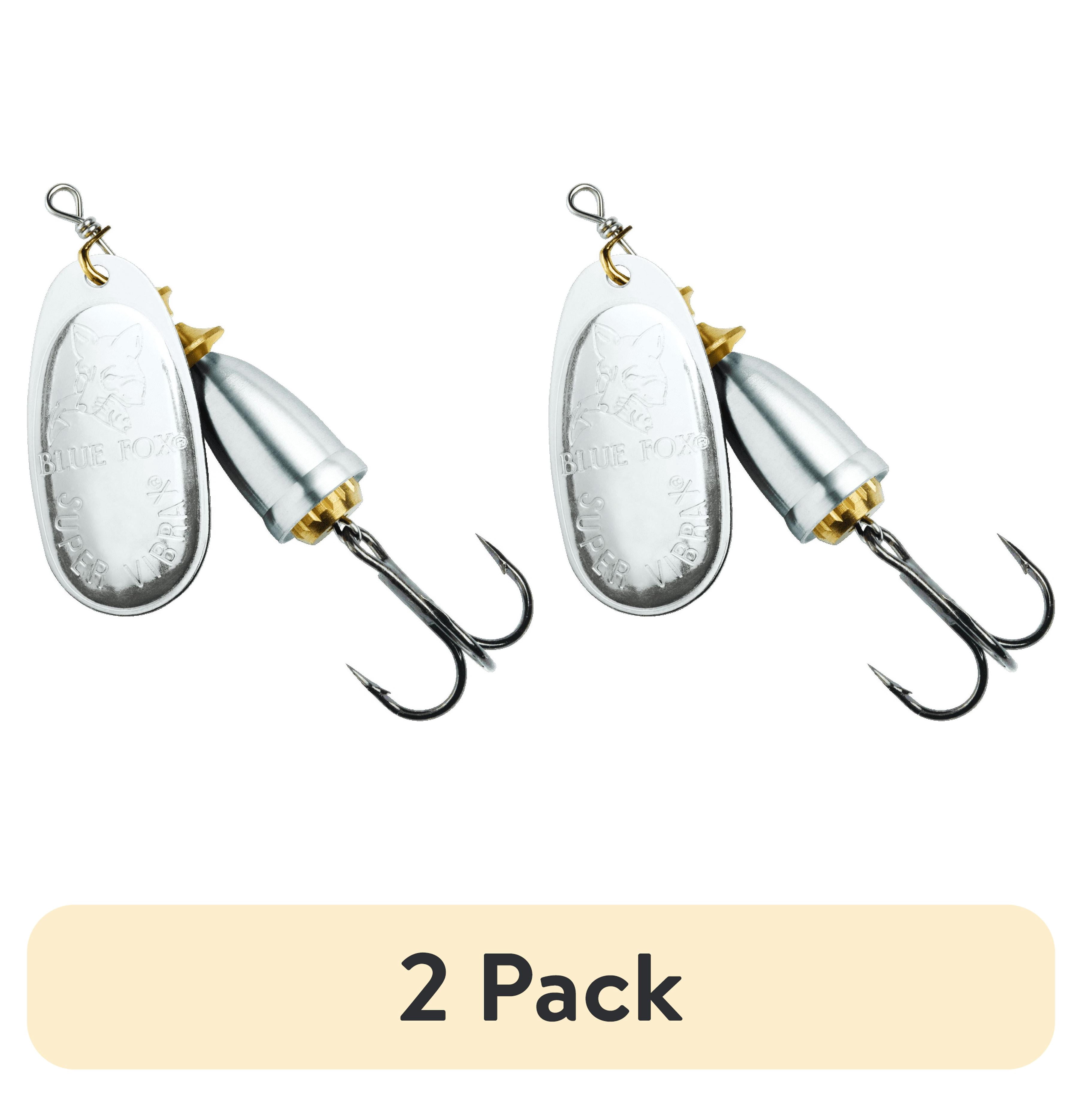 (2 pack) Blue Fox Classic Vibrax Size 5 Inline Spinner 7/16 oz Silver/Silver