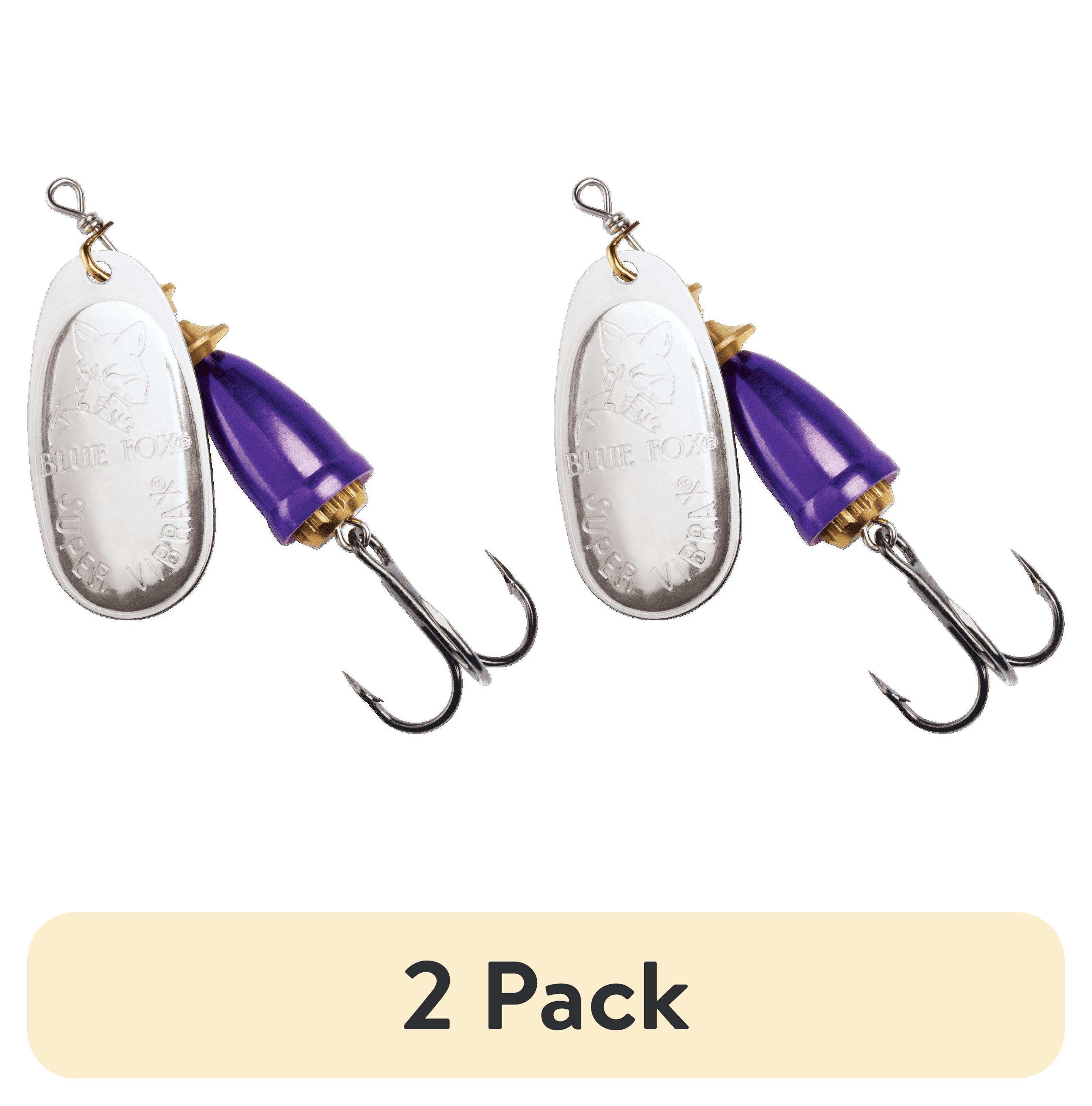 (2 pack) Blue Fox Classic Vibrax Size 3 Inline Spinner 1/4 oz Silver/Purple