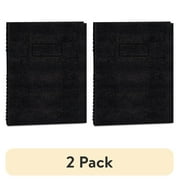 (2 pack) Blueline NotePro Hard Romanel Cover Notebook - Letter - 200 Sheets - Twin Wirebound - Ruled - 8 1/2" x 11" - Black Cover - Pocket, Hard Cover, Index Sheet, Micro Perforated, Self-adhesive Tab -