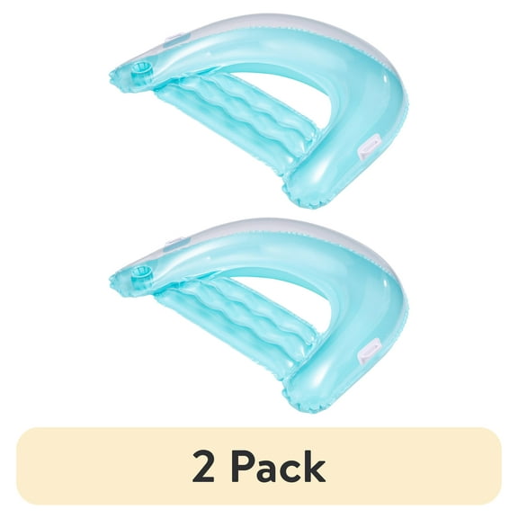 (2 pack) Bluescape Inflatable Comfort Chair Lounge Pool Float, Teal, Age 14 & up, Unisex