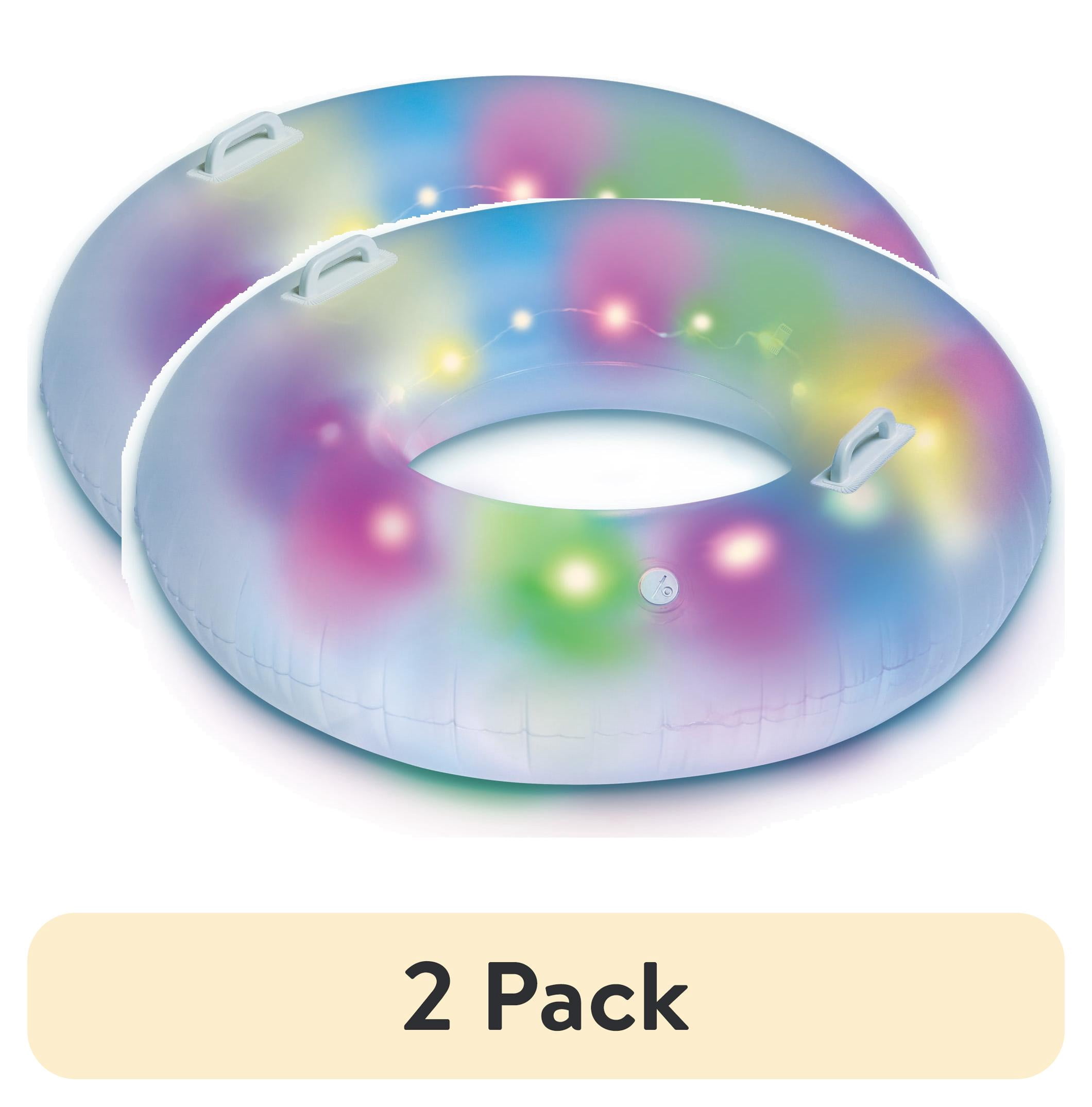 (2 pack) Bluescape LED Inflatable Light-Up Pool Tube, Color-Changing, 1-Pack