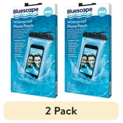 (2 pack) Bluescape Universal Waterproof Phone Pouch; Black & Clear