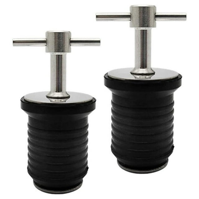 2 Pack Boat Drain Plug Rubber Hull Drain Plugs Fittings