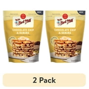 (2 pack) Bob's Red Mill Chocolate Chip & Banana Pancake & Waffle Mix, 20 oz Bag