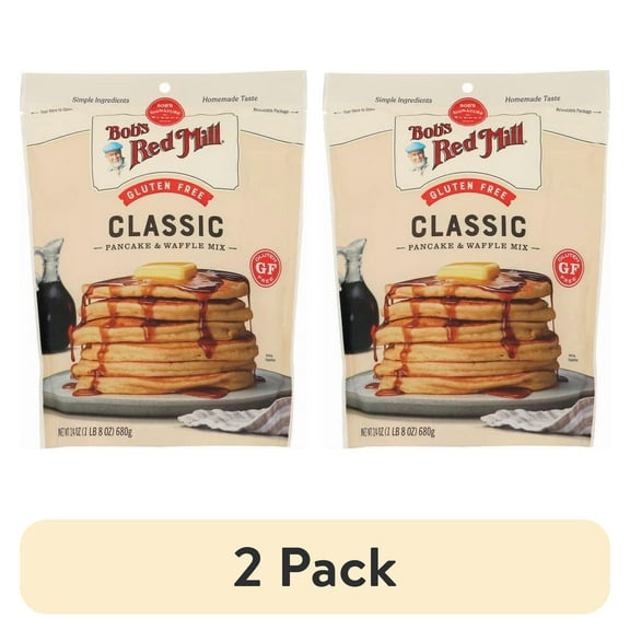 (2 pack) Bob's Red Mill Gluten Free Pancake Mix 24 oz Pkg