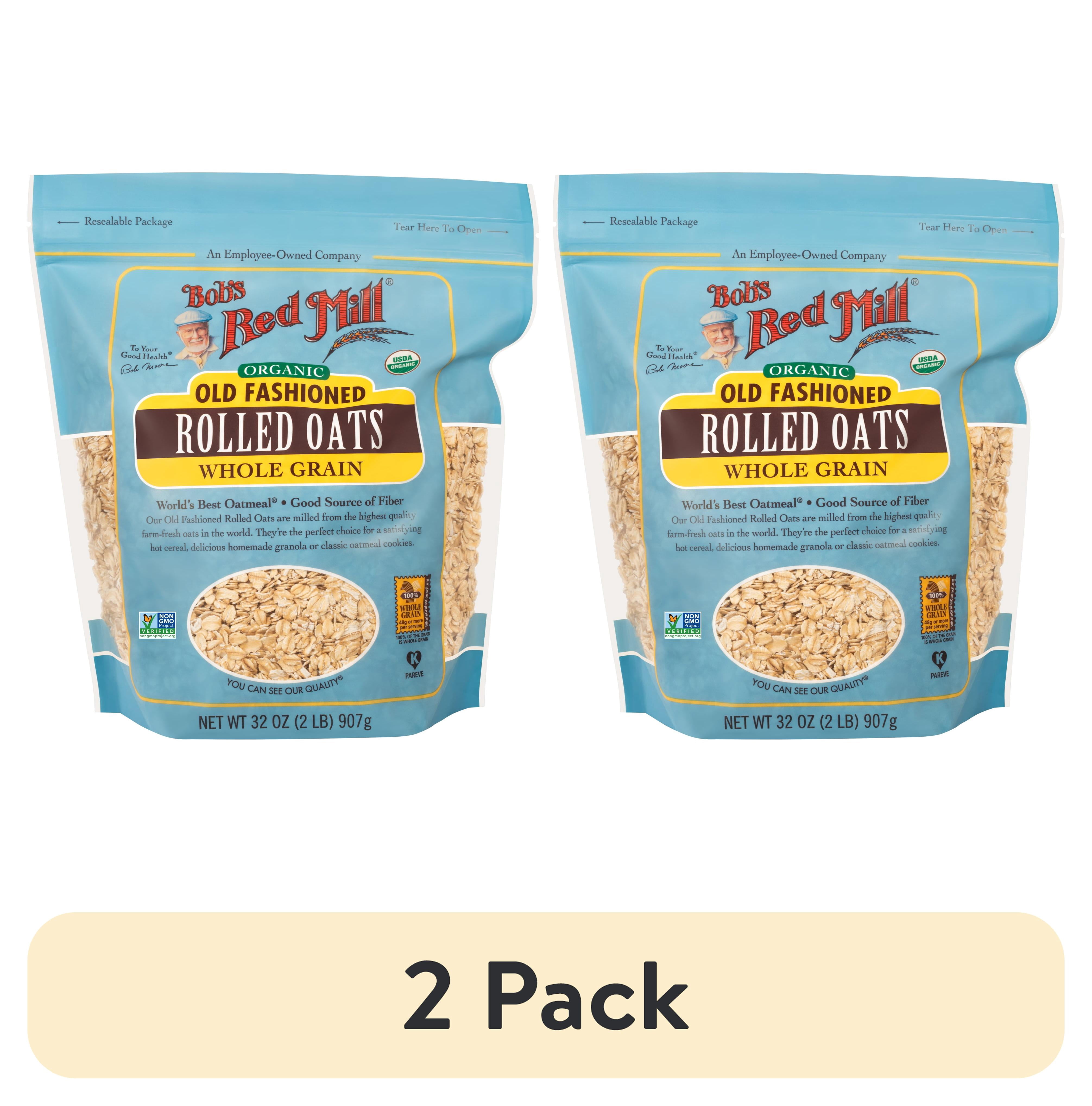 (2 pack) Bob's Red Mill Non-GMO Organic Old Fashioned Rolled Oats 32 oz Bag