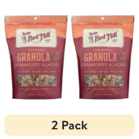 (2 pack) Bob's Red Mill, Pan-Baked Granola, Gluten Free, Cranberry Almond, 11 oz