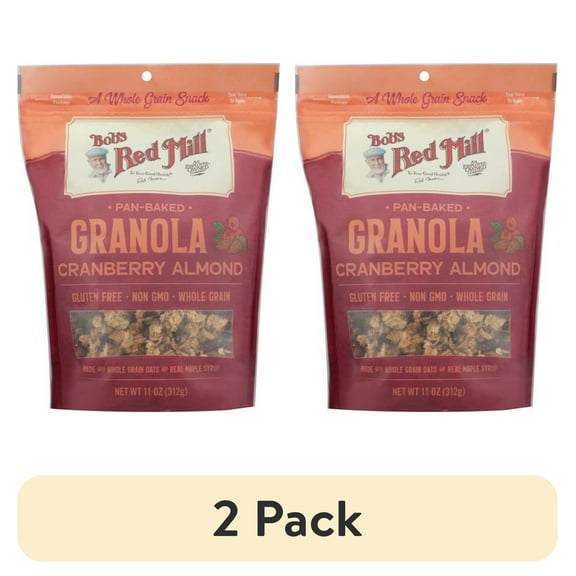 (2 pack) Bob's Red Mill, Pan-Baked Granola, Gluten Free, Cranberry Almond, 11 oz