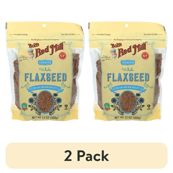 (2 pack) Bob's Red Mill Premium Whole Flaxseed, 13 oz (368 g)