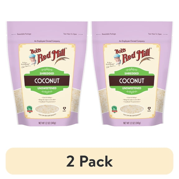 (2 pack) Bob's Red Mill Shredded Coconut (Unsweetened), 24-ounce