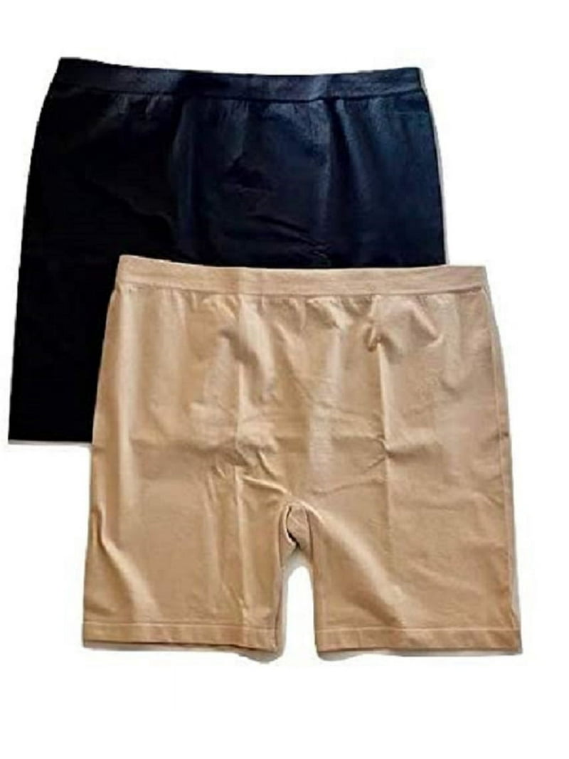 pack Bobbie Brooks Ladies Slipshorts, Black/Sand, L/XL