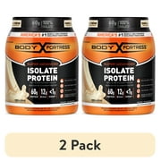 2 pack Body Fortress Super Advanced 100% Ultra-filtered Isolate Protein Powder, Vanilla, 60g Protein, 1.5 lbs Packaging May Vary