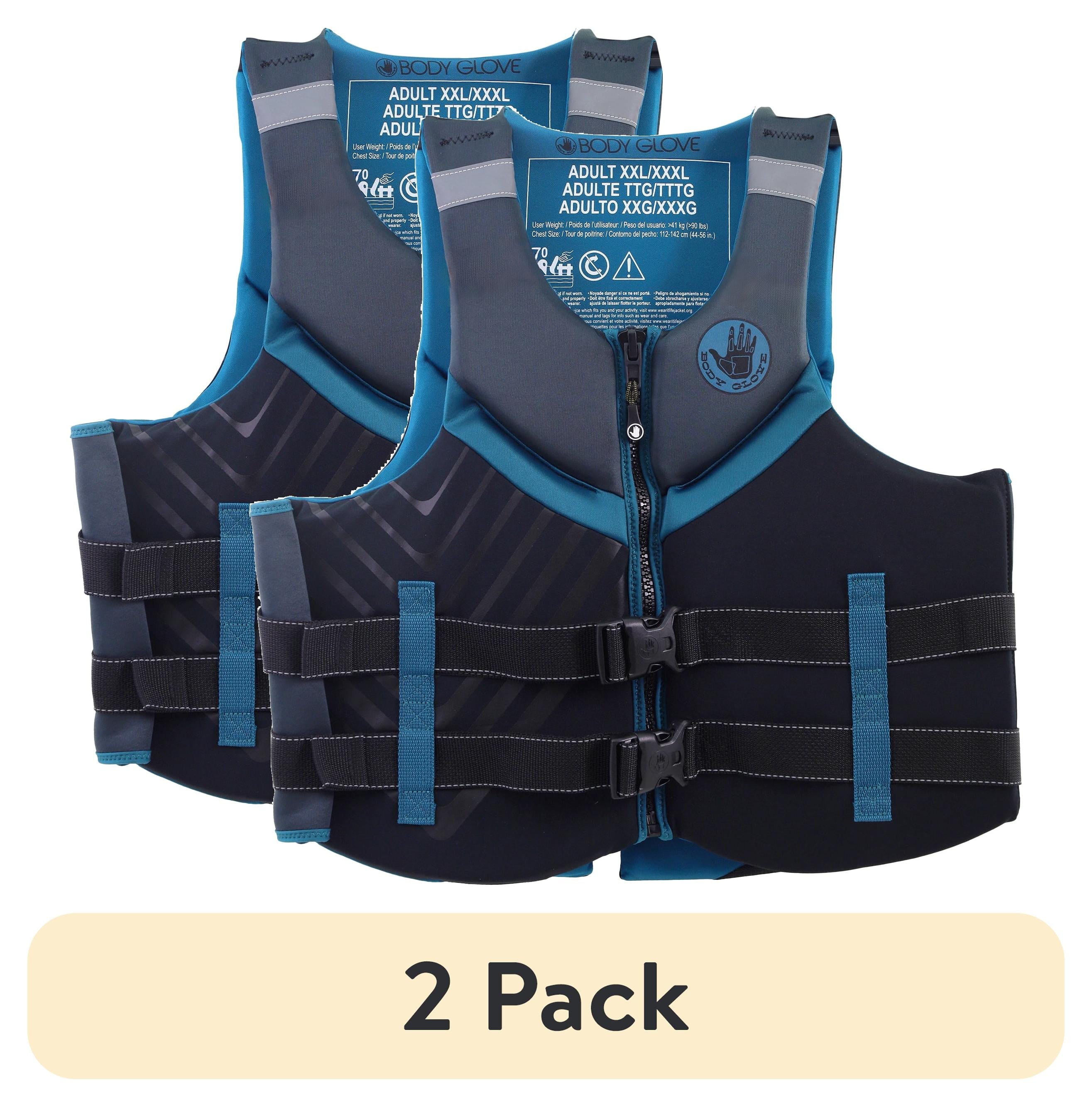 (2 pack) Body Glove Men's Adult Neoprene PFD Life Jacket and Vest, Dual ...