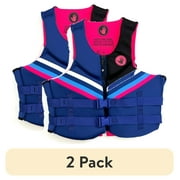(2 pack) Body Glove Women's Dual-Size Evoprene PFD Life Jacket and Vest, Female, 2X/3X, Pink