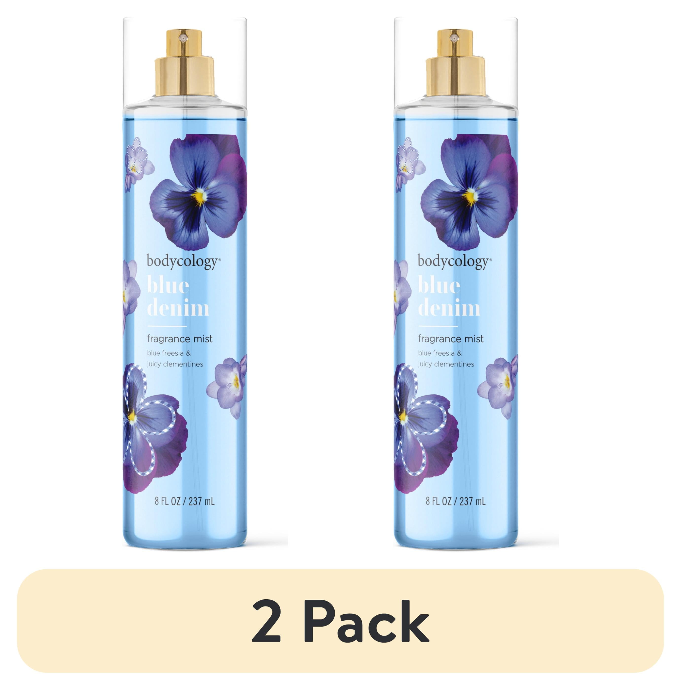 (2 pack) Bodycology Fragrance Body Mist, Blue Denim, 8 fl oz