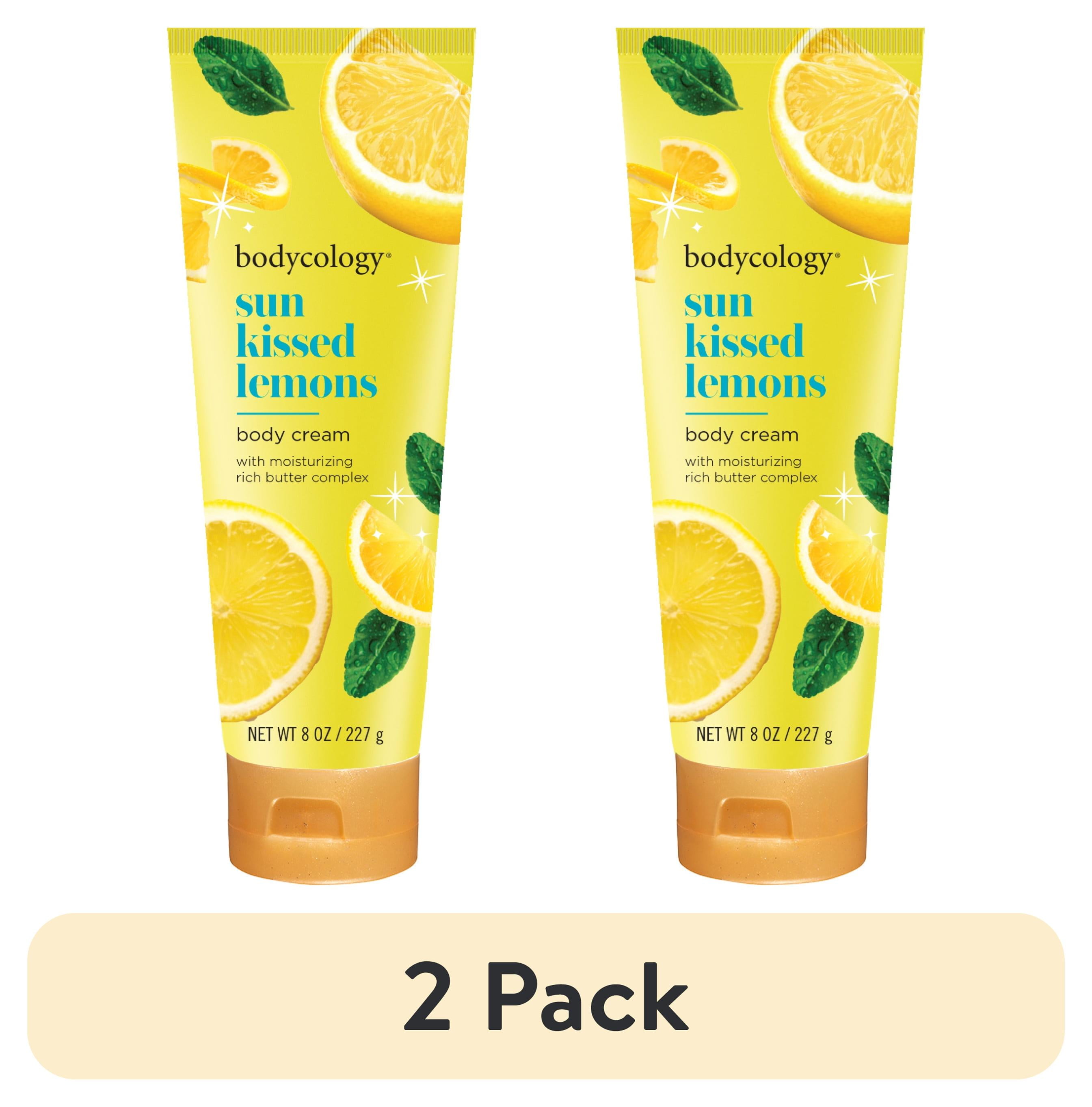 2 pack) Bodycology Shea Butter Body Cream, Sun Kissed Lemons, 8 oz