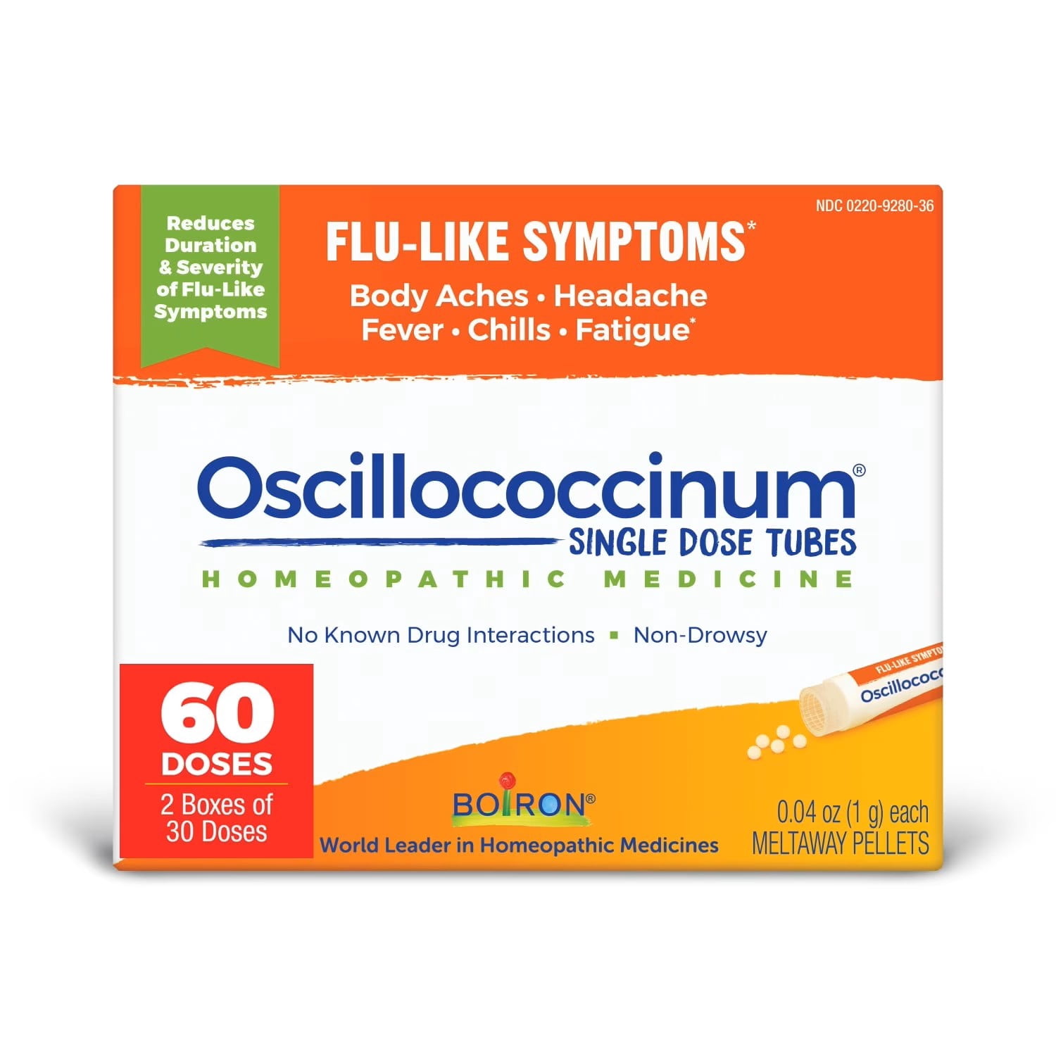 (2 pack) Boiron Oscillococcinum Homeopathic Medicine for Flu-like Symptoms, 30 Count