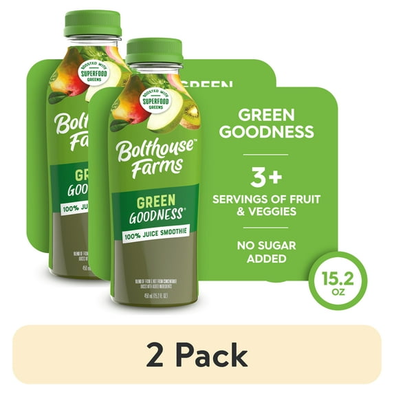 Bolthouse Farms Fruit Juice Smoothie, Green Goodness, 15.2 fl. oz. Bottle