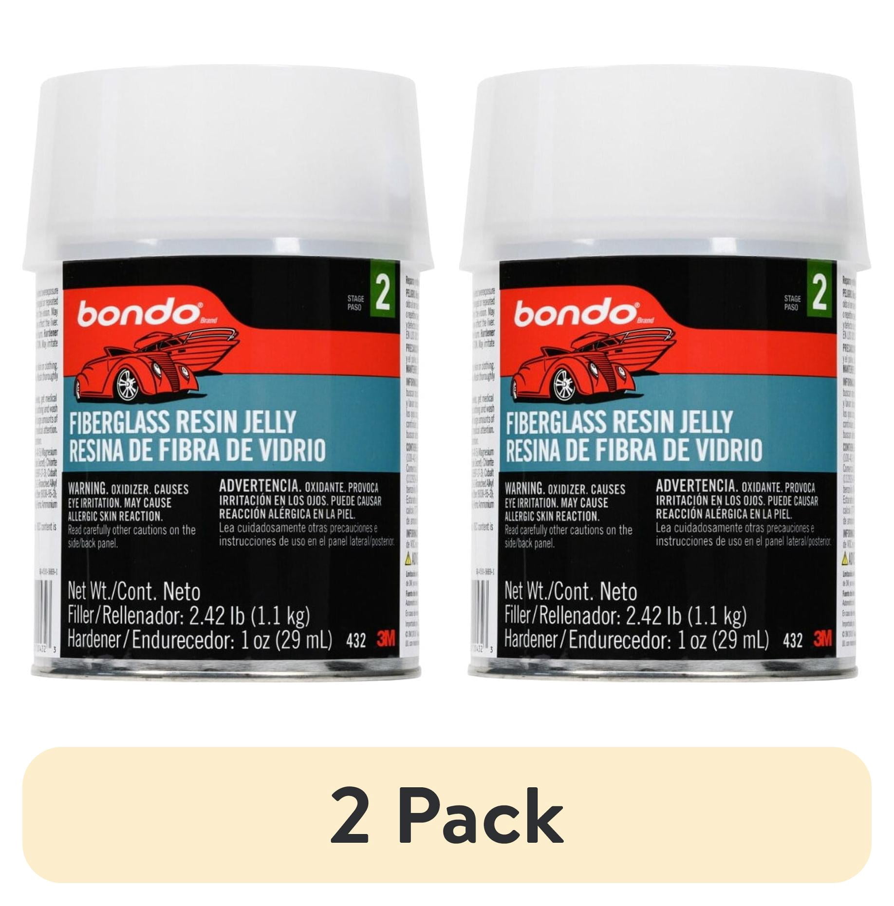 (2 pack) Bondo Fiberglass Resin Jelly, 00432ES, 1 Quart