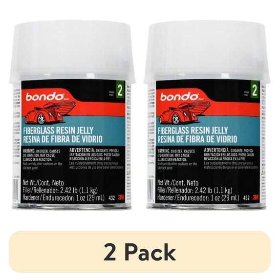 (2 pack) Bondo Fiberglass Resin Jelly, 00432ES, 1 Quart